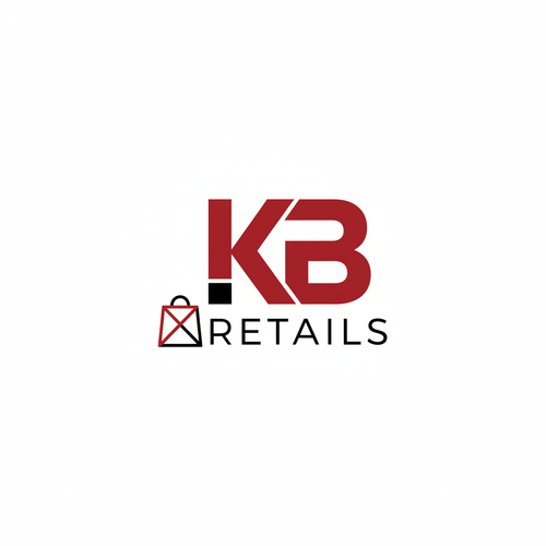 KB Retails logo color mostly red and some black